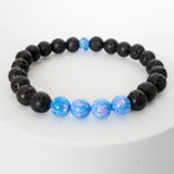 Cotton Candy Opal & Lava Stone Beaded Bracelet - New Design