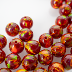 Crimson Fire Opal Craft Beads