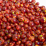 Crimson Fire Opal Craft Beads