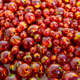 Crimson Fire Opal Craft Beads