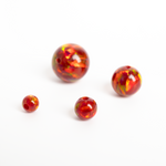 Crimson Fire Opal Craft Beads
