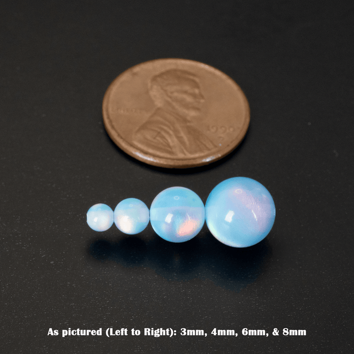 Crystal Blue Opalescence Craft Beads - The Opal Dealer