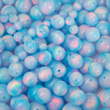 Crystal Blue Opalescence Craft Beads