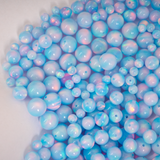 Crystal Blue Opalescence Craft Beads