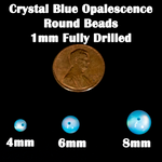 Crystal Blue Opalescence Craft Beads