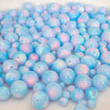 Crystal Blue Opalescence Craft Beads