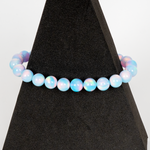 Crystal Blue Opalescence Beaded Bracelet