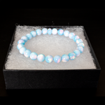 Crystal Blue Opalescence Beaded Bracelet