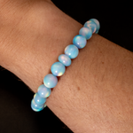 Crystal Blue Opalescence Beaded Bracelet - New Design