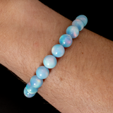 Crystal Blue Opalescence Beaded Bracelet - New Design