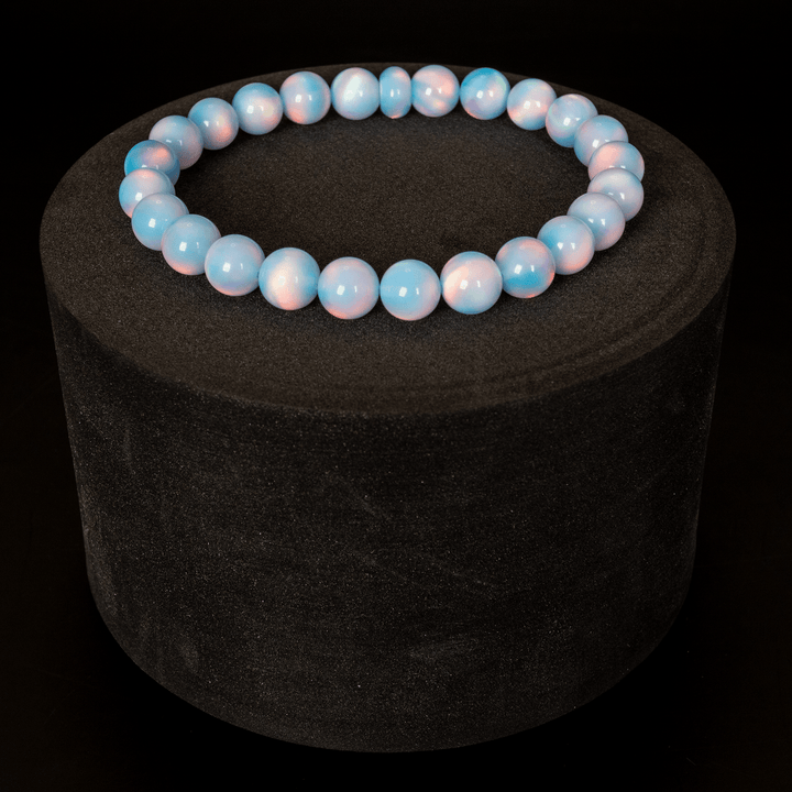 Crystal Blue Opalescence Beaded Bracelet - The Opal Dealer