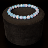 Crystal Blue Opalescence Beaded Bracelet