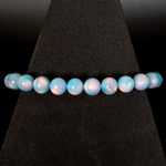Crystal Blue Opalescence Beaded Bracelet