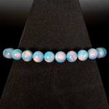 Crystal Blue Opalescence Beaded Bracelet