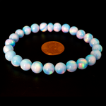 Crystal Blue Opalescence Beaded Bracelet