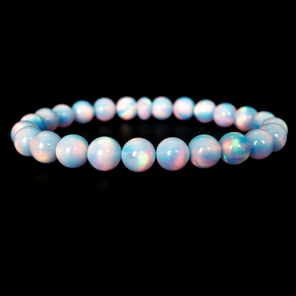 Crystal Blue Opalescence Beaded Bracelet - The Opal Dealer