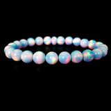 Crystal Blue Opalescence Beaded Bracelet - New Design