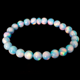 Crystal Blue Opalescence Beaded Bracelet