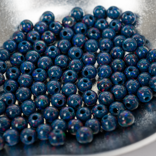 Dark Indigo Opal 3mm Craft Beads