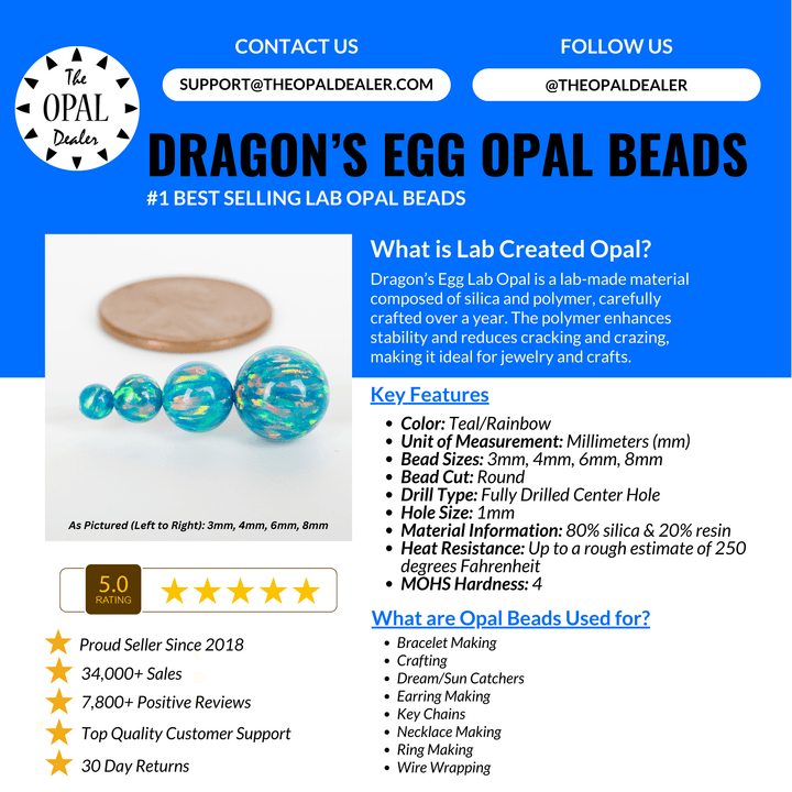 Dragon's Egg Opal Craft Beads - The Opal Dealer