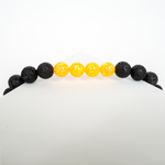 Golden Pineapple Opal & Lava Stone Beaded Bracelet