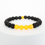 Golden Pineapple Opal & Lava Stone Beaded Bracelet