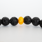 Golden Pineapple Opal & Lava Stone Beaded Bracelet