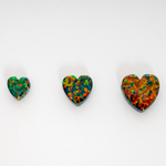 Opal Heart Charms