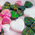 Opal Heart Charm