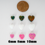 Opal Heart Charm