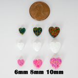 Opal Heart Charms