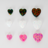 Opal Heart Charms