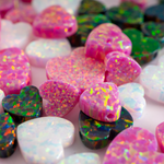 Opal Heart Charm