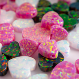 Opal Heart Charm