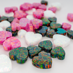 Opal Heart Charm