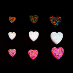 Opal Heart Charm