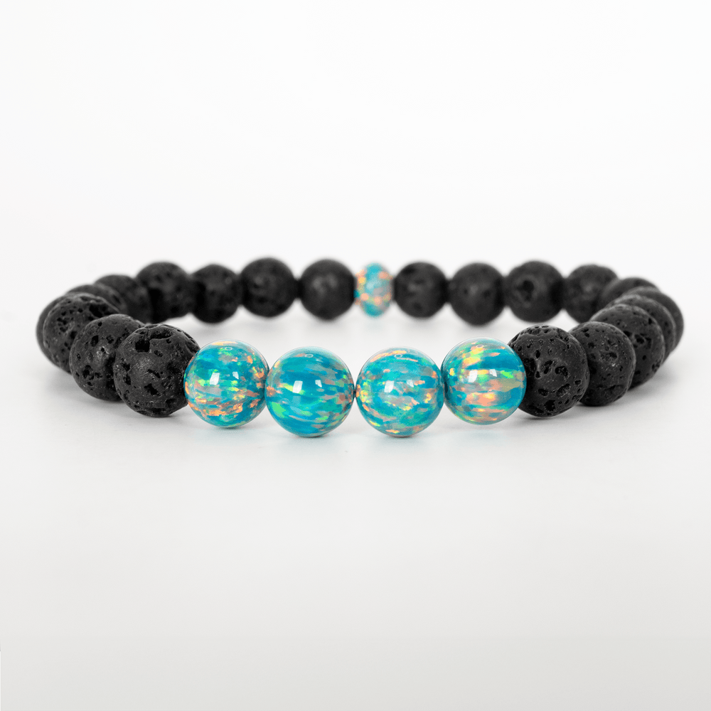 Jade Astral Opal™ & Lava Stone Bracelet – The Opal Dealer