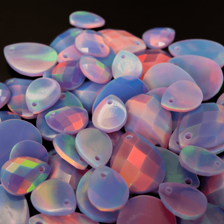 Lilac Galaxy Faceted Pear Cut Opalescence Cabochon - The Opal Dealer