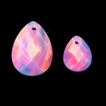 Lilac Galaxy Faceted Pear Cut Opalescence Cabochon