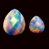 Lilac Galaxy Faceted Pear Cut Opalescence Cabochon