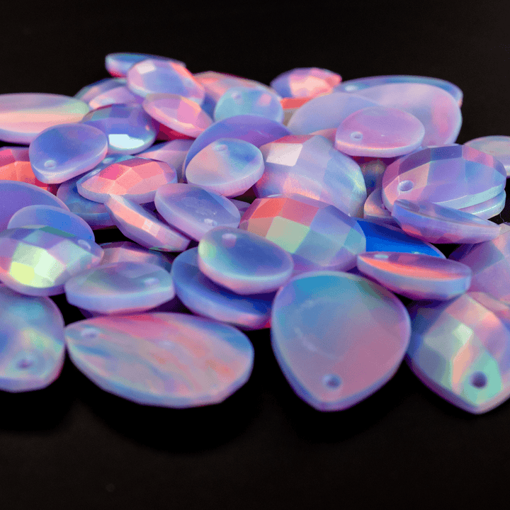 Lilac Galaxy Faceted Pear Cut Opalescence Cabochon - The Opal Dealer