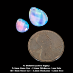 Lilac Galaxy Faceted Pear Cut Opalescence Cabochon