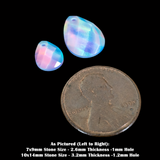 Lilac Galaxy Faceted Pear Cut Opalescence Cabochon