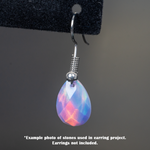 Lilac Galaxy Faceted Pear Cut Opalescence Cabochon