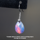 Lilac Galaxy Faceted Pear Cut Opalescence Cabochon