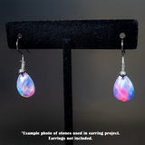 Lilac Galaxy Faceted Pear Cut Opalescence Cabochon