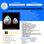 Lilac Galaxy Faceted Pear Cut Opalescence Cabochon