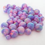 Lilac Galaxy Opalescence Craft Beads