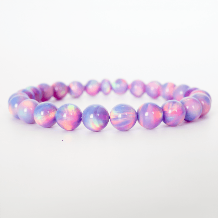 Lilac Galaxy Opalescence Beaded Bracelet - The Opal Dealer