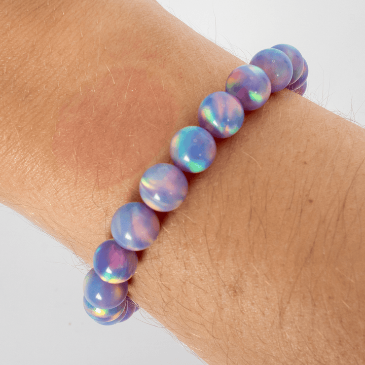 Lilac Galaxy Opalescence Beaded Bracelet - The Opal Dealer